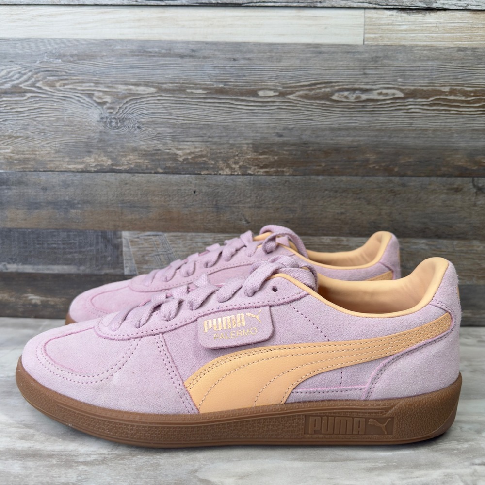 Puma Palermo Mens Size 10 Sneakers Suede Terrace Shoes Orchid Melon 396463-06 - Picture 2 of 10